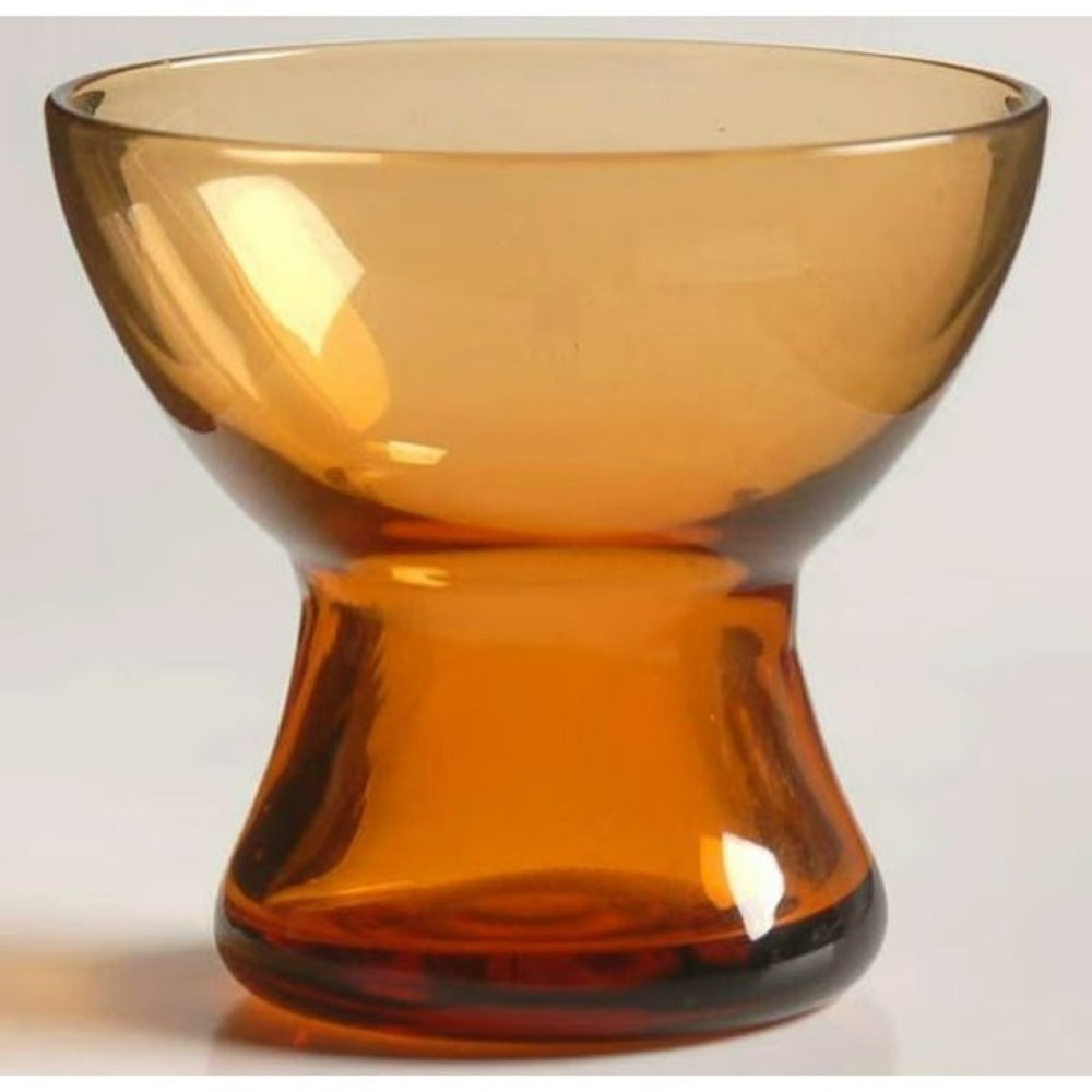 Set of Six (6) Amber Cordial Glasses Harlequin Mocha by CAMBRIDGE  Mushroom 1341